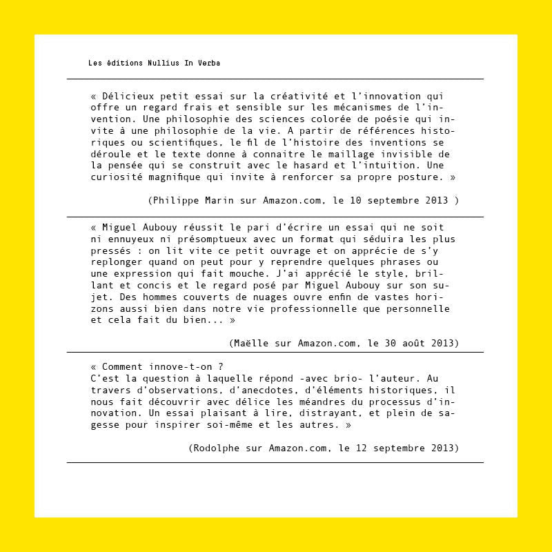 Un florilège de commentaires de liseurs et de liseuses.